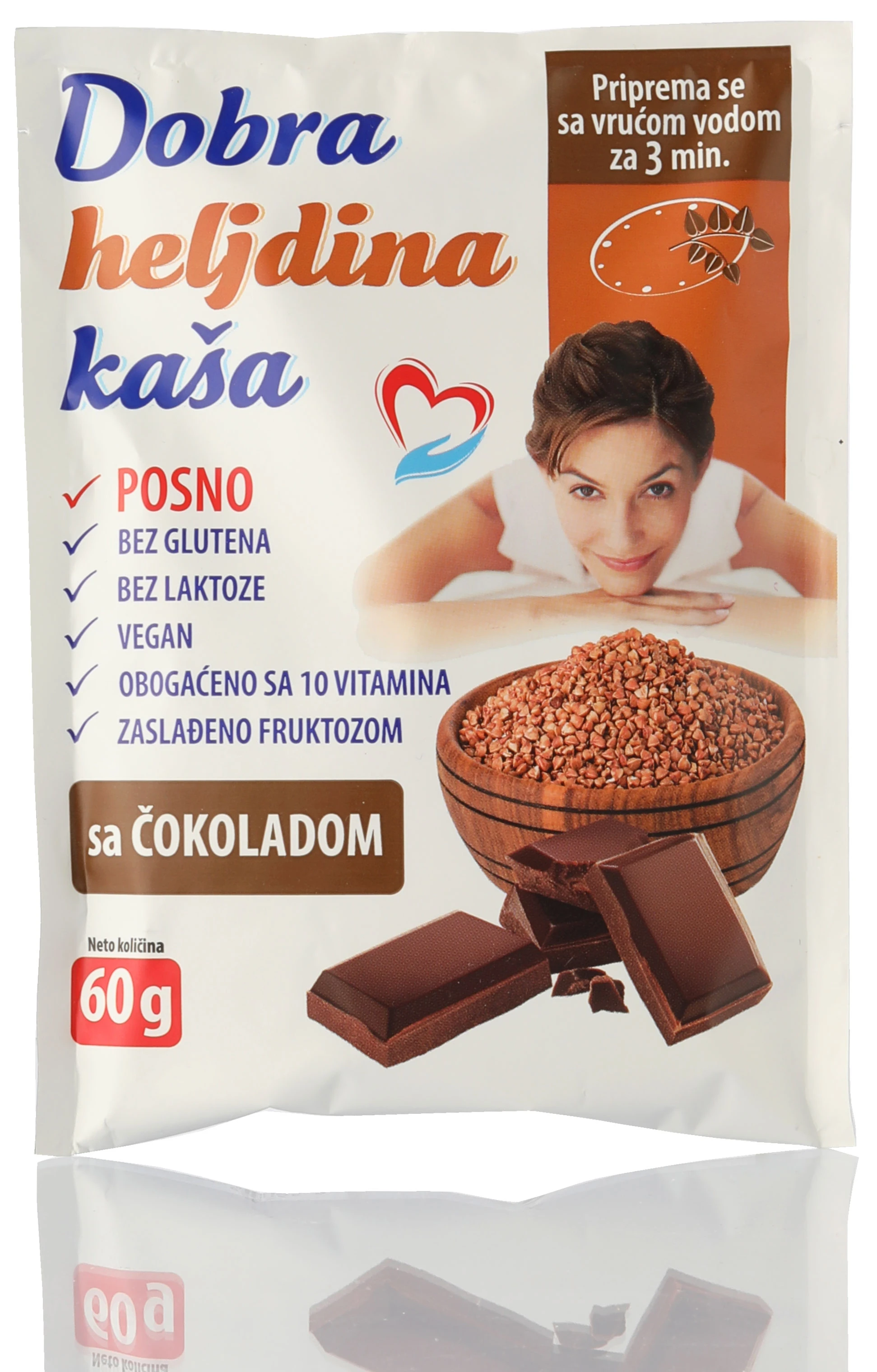 Dobra heljdina kaša sa čokoladom 60 g Lomax